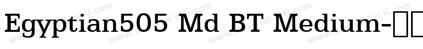 Egyptian505 Md BT Medium字体转换